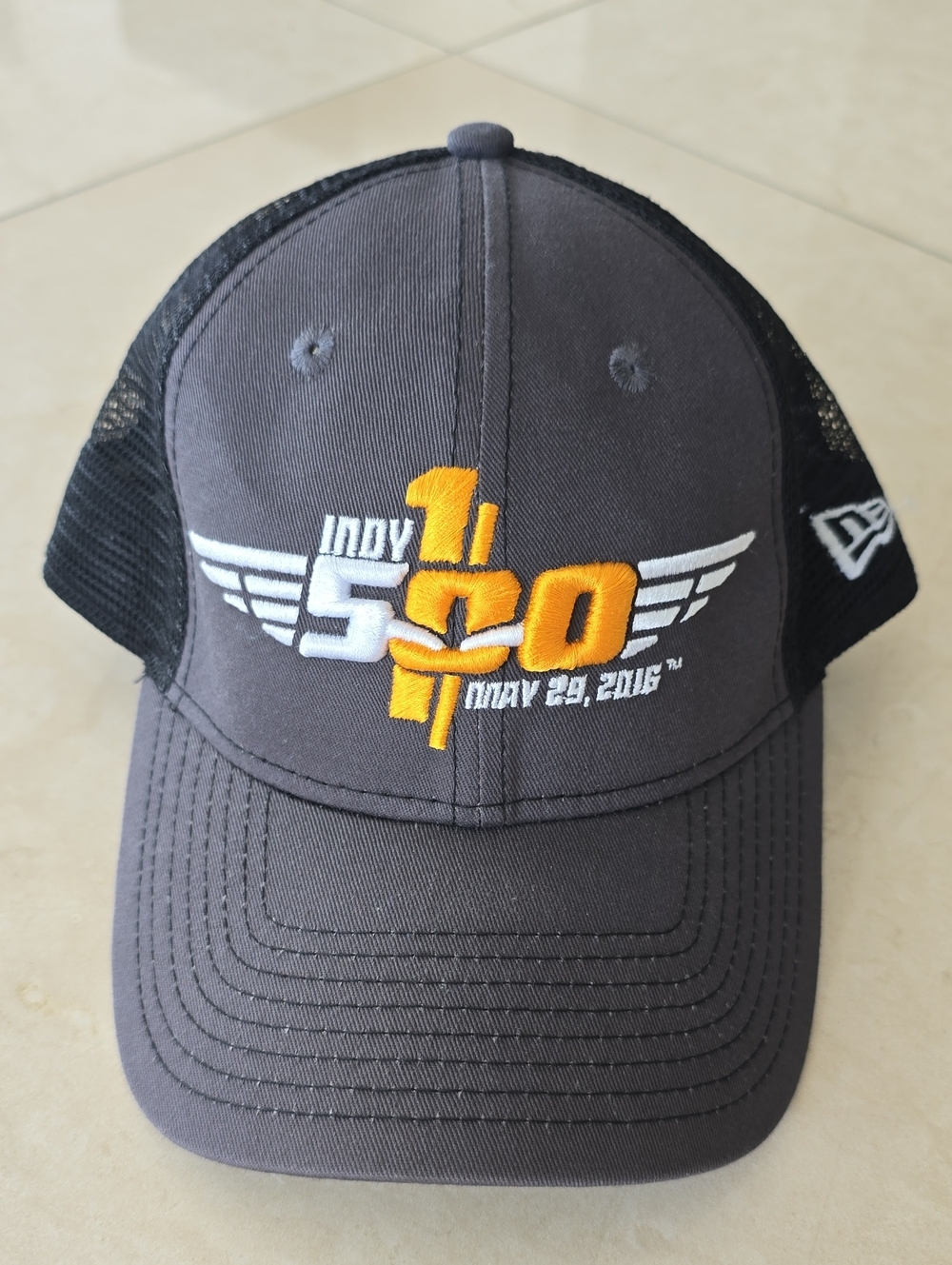 Indy 500 100th Anniversary Trucker Hat with Embroidered Logo - Adjustable - OS